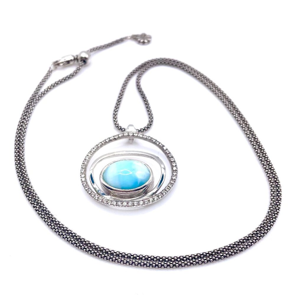 MARAHLAGO ECLIPSE LARIMAR NECKLACE